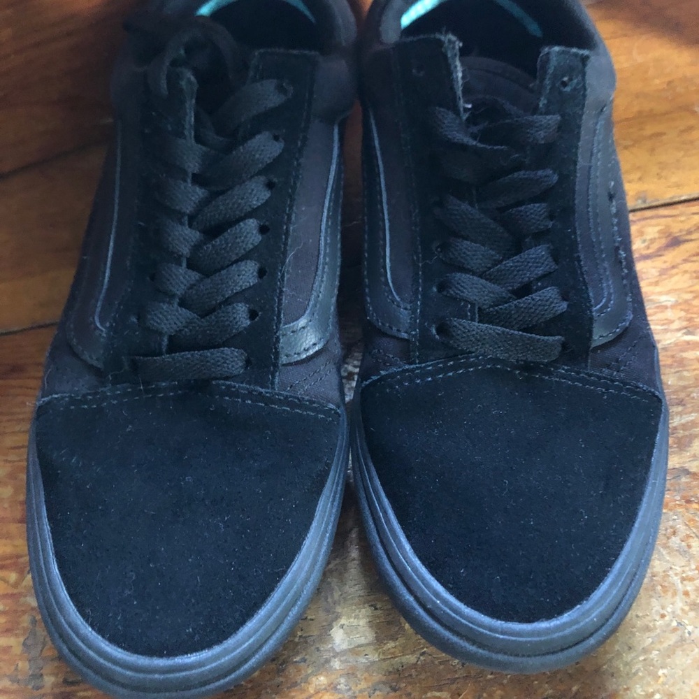 Black on Black suede old skool Vans